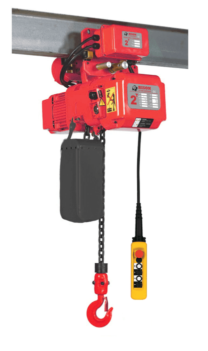 Bison 3 Phase, Electric Chain Hoist with Motorized Trolley, 20 Ft. 230v/460v  (1 - 5 Ton) - Manufacturer Express