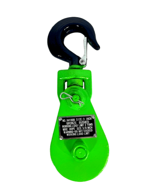 Snatch Block with Swivel Hook (Available in Various Sizes) - Manufacturer Express