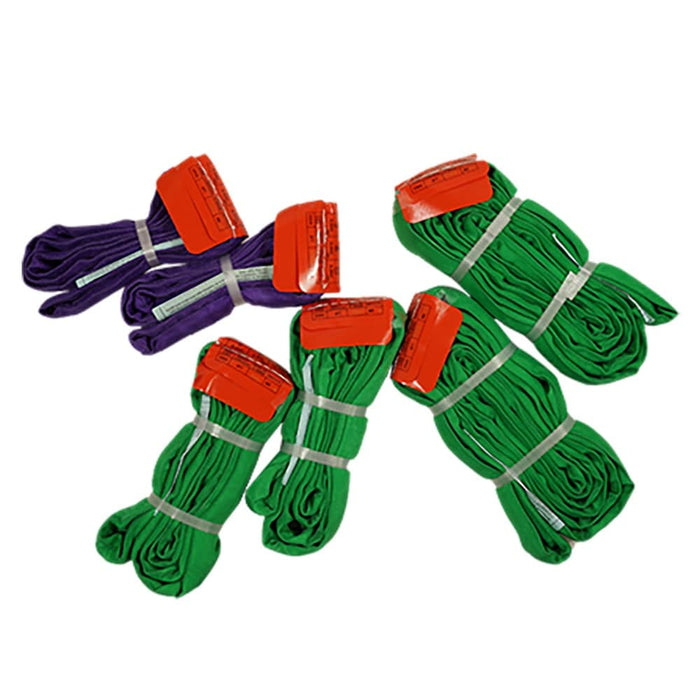 Light Duty Kit / 6 Polyester Lift Endless Round Slings - Manufacturer Express