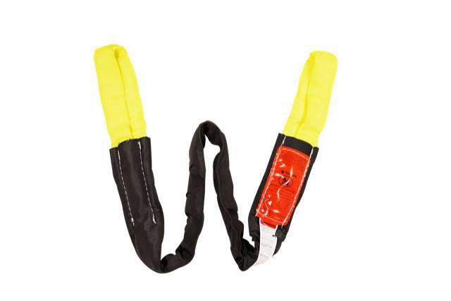 Yellow EYE/EYE Round Sling W/Polyester Sleeve, WLL: 9,000LBS - Manufacturer Express