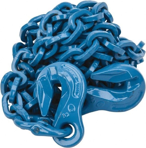 PEWAG Grade 120 Chain Tie Down Transport 3/8''X20' with 2 EYE GRAB HOOKS - Manufacturer Express
