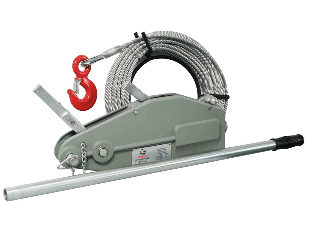 Wire Rope Puller – 100 ft. Cable, 98 ft. Pull Length, Lever Included ...