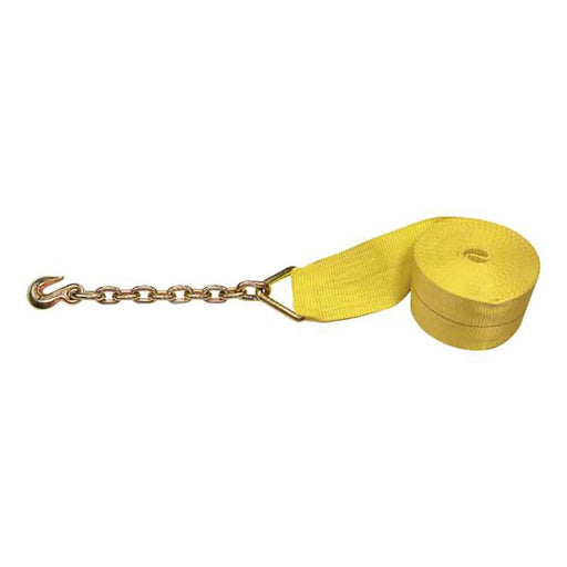 4''x30' Winch Strap w/ 18" Chain Anchor - Manufacturer Express