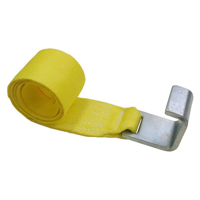 4"x5' Roll Off Container Winch Strap Large Flat Hook - Manufacturer Express