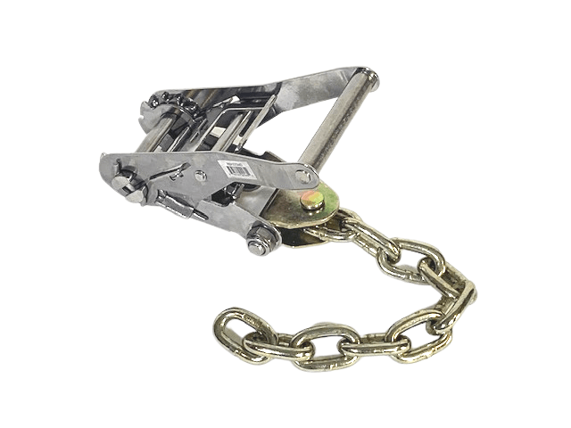 2'' Stainless Ratchet Buckle with 13'' Chain End - Manufacturer Express