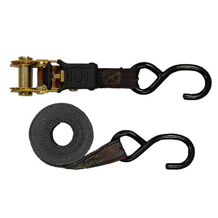 1" Camouflage Ratchet Strap S Hooks - Manufacturer Express