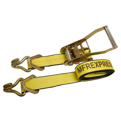 2"x12' Ratchet Strap w/ Wire Hooks Forged D Ring Heavy Duty - Manufacturer Express