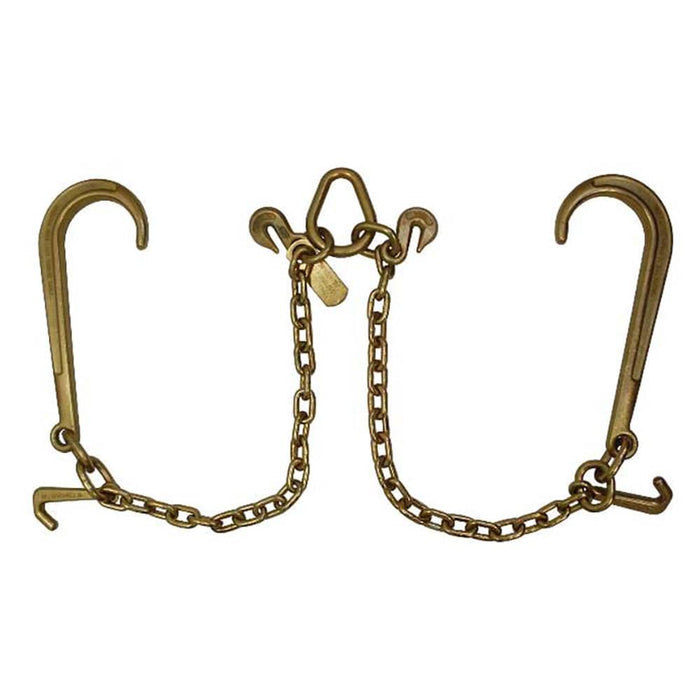 Tow Chain J Hook 15'' V Bridle Mini J Hook 5/16'' Chain - Manufacturer Express