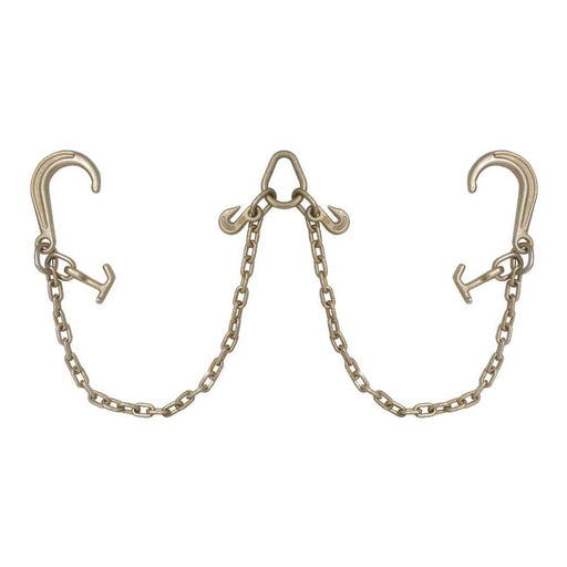 V Bridle Tow Chain J Hooks 8'' w/ T-J Combo 3'or 4' Leg Pear Link - Manufacturer Express