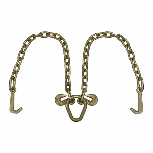 5/16''x2' V Bridle Tow Chain 2' Leg Mini J Hooks Pear Link - Manufacturer Express