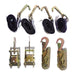 Tie Down Kit Towing, 4 Ratchets W/Flat Snap Hooks, 4 Straps W/Mini J Hooks - Manufacturer Express