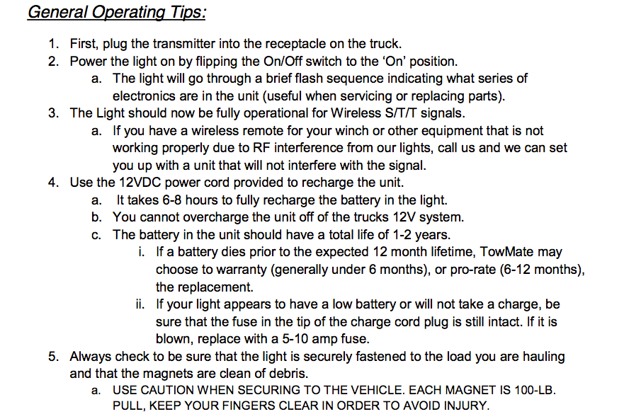 BCA21 PINK Wireless Tow Light Bar - Manufacturer Express